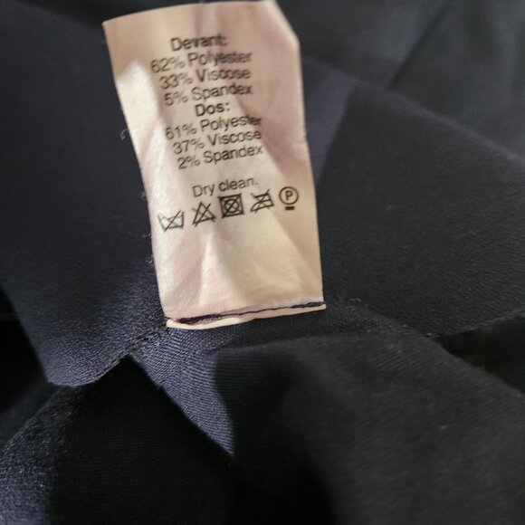 J. Crew Navy Sleeveless Scalloped Hem Sheath Dress Size 4 Polyester Blend - Picture 9 of 10